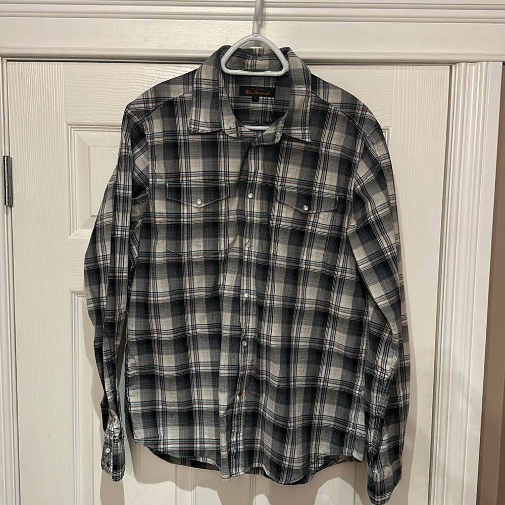 Ben Sherman Mens Dress Shirt Size L